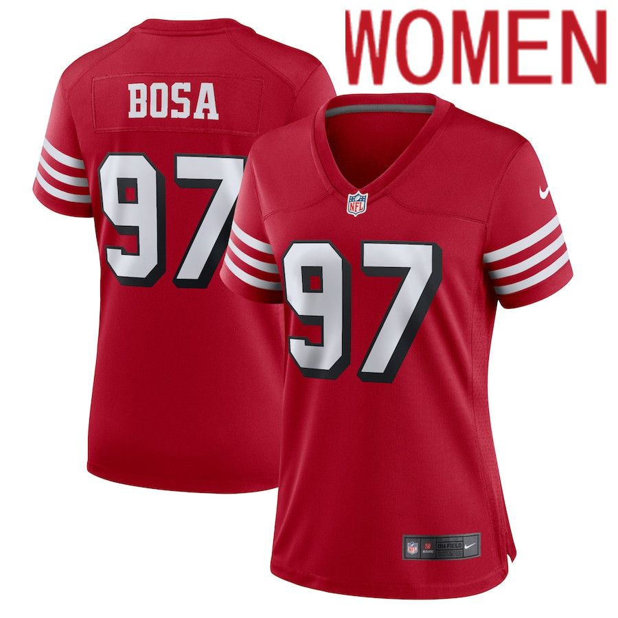 Cheap Women San Francisco 49ers 97 Nick Bosa Nike Scarlet Alternate Game NFL Jersey